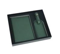 JFERDX Reisepasshalter aus PU-Leder, Gepäckanhänger, einfacher Reiseticket-Halter, multifunktionales Bordkarten-Geschenkbox-Set, N