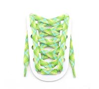 JFNKLFG 2 Paar flache Schnürsenkel for Sneakers, Regenbogen-Schnürsenkel, bunt gestreift, Breite 1 cm, Länge 100/120/140/160 für Turnschuhe, Sportschuhe(Color8,120cm)