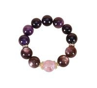 JgYiAngBq 15 mm uruguayisches Lavendel-Amethyst-Armband, Damenmode, leicht, luxuriös, großes Korn, lila Lithium-Glimmer-Armband