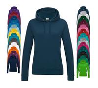 JH001F Just Hoods Damen Kapuzenpullover mit doppellagiger Kapuze Candyfloss Pink L