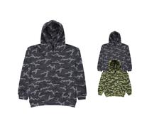 JH014J Just Hoods Kinder Kapuzenpullover Camouflage-Stil Black Camo 3/4 (XS)