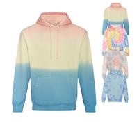 AWDis Just Hoods JH022 Unisex Tie-Dye Kapuzenpullover - Tie Dye Swirl - M