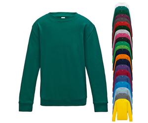 JH030K Just Hoods Kinder Pullover Sweatshirt mit Rundhalsausschnitt Lime Green 9/11 (L)
