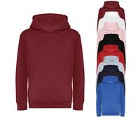 JH201K Just Hoods Kinder Kapuzenpullover aus Bio-Baumwolle Deep Black L
