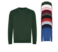 JH230 Just Hoods Sweatshirt Pullover aus Bio-Baumwolle Bottle Green XS