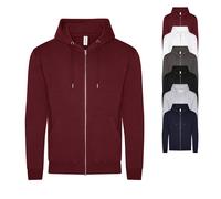 Just Hoods by AWDIS Kapuzenjacke JH250 aus Bio-Baumwolle mit Reißverschluss Unisex Dunkelschwarz S