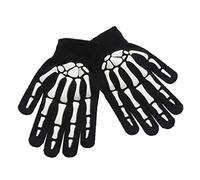 JHD Unisex Erwachsene Kinder Winter Radfahren Vollfinger Handschuhe Halloween Horror Schädel Klaue Skelett Anti-Rutsch Gummi Outdoor Fäustlinge Handgelenkwärmer