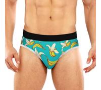 JHKKU Herren-Unterwäsche, Slip, bequem, weich, Stretch, klassische Passform, mit Konturbeutel, Gelb (Banana), Medium