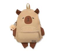 JIABAOZ Capybara Backpack Mochila Capybara Cute Kawaii Kapibara Daypack Funny Going Out Cartoon Laptop Travel Casual Bag (Khaki)