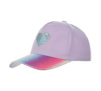 JIAHG Mädchen Basecap Kinder Glitzer Baseball Cap Pferdeschwanz Hüte Herz-Muster Verstellbare Sonnenhut Kleine Mädchen Sommer Baseballkappe für 2-6 Jahre alt (Hellviolett)