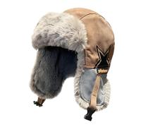 JIAHG Unisex Winter Fliegermütze Trappermütze Winddicht Wintermütze Fellmütze Warm Bombermütze Russenmütze Aviatormütze für Snowboarden Skaten Radfahren (Khaki)