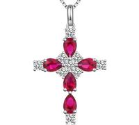 jiamiaoi Kreuz Kette Damen Kette Silber 925 Kreuz Anhänger Halskette Kreuzkette Silber Damen Silberkette mit Kreuzanhänger Weißgold Kreuzschmuck für Liebhaber
