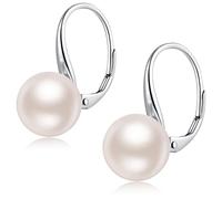 jiamiaoi Perlenohrringe Silber 925 Hängend Perlen Ohrringe Hängend Creolen mti Perlen Ohrhänger