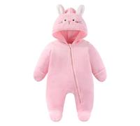 JiAmy Baby Schneeanzug, Baby Jungen Mädchen Fleece Winter Overall Strampler Neugeborenes Schneeoverall 0-12 Monate