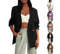 JIANGML 2025 Blazer Damen Sportlich Elegant Blazerjacke Open Front Casual Blazer Jacket