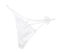 JIANGML 2025 Damen Mini Strings Slip Mesh Spitze G-String Tanga T-Back Transparent Unterhose Erotik Unterwäsche Reizwäsche Bikinislips
