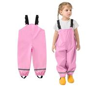 JIANGML 2025 Matschhose Ungefüttert Kinder Ungefüttert Baby Ohne Unisex Matschhose Kinder Dünne Mädchen Regenkleidung Wasserdicht Regenschutz Mit Aufdruck Fahrrad Regenhose 2-7 Years