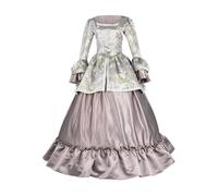 JIANGML 2025 Mittelalter Kleidung Damen Retro Prinzessin-Königin-Kleid Partykleid Ballkleid Renaissance Faltenrock Maxikleider Court Rokoko Barock Marie Antoinette Ballkleider Abendkleider Cosplay