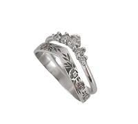 JIANGML Ringe für Damen Verlobungsring Ring Silber 925 Damen, Zirkonia Silberringe Trauringe Hochzeitsringe, Damen Schmuck Minimalistisch Eheringe Verlobungsring Trauringe Fingerring Damen Schmuck