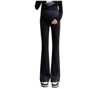 JIANGML Umstandshose Damen 2026 High Waist Bootcut Slim Fit Freizeithose Stretch Schwangerschaftshose Weites Bein Umstandsleggings Bequeme Umstandsmode Lockere Yoga Hose Elegant Schlaghose