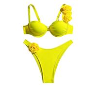 JIANROU Damen Bikini Set Sexy Badeanzug Sommer Bademode Große Größen Bikini Glitzer Tankini Bademode Damen Neckholder Badeanzug Damen Sexy Badeanzüge