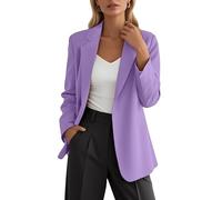 JIANROU Damen Blazer Cardigan Casual Business Jacke Anzug Trenchcoat Langarm Stretch Anzugjacke Blazer Schwarz Weiss Damen Klassische Blazerjacke