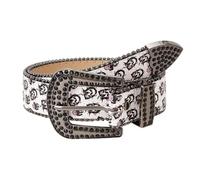 JIARY Bling Strass Gürtel, Western Cowgirl Gürtel Damen, Nieten Punk PU Ledergürtel, Gemusterter Taillengürtel Für Jeans,Hosen,Kleider, Geschenk Für Frauen,105CM/41.3''