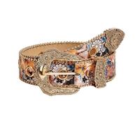 JIARY Blumenmuster Gürtel Damen, Gravierte Schnalle Taillengürtel Damen, Vintage Y2K Gürtel, Modische Bedruckter Damengürtel Für Jeans Hosen Kleider, Freizeitgürtel,122CM/48.03''