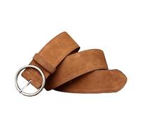 JIARY Breiter Wildleder Gürtel Damen, Retro Ledergürtel Damen,Grober Taillengürtel Damen Mit Goldene Schnalle,Modischer Damengürtel Für Jeans Hosen Strickwaren Mantel,Khaki,100CM/39.4''