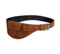 JIARY Breiter Wildleder Gürtel Damen,Vintage Taillengürtel,Wildleder Bauchtasche Damen,Mode-Accessoires,Damengürtel Für Jeans Hosen Kleider,Treffen,Partys,A Brown,105CM/41.3''