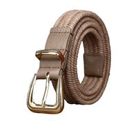 JIARY Handgefertigter Geflochtener Ledergürtel Damen Herren, Rindsleder Vielseitiger Vintage Gürtel Mit Dornschließe Jeans Hosen Kleider,C,100CM/39.4''