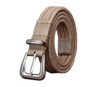 JIARY Handgefertigter Geflochtener Ledergürtel Damen Herren, Rindsleder Vielseitiger Vintage Gürtel Mit Dornschließe Jeans Hosen Kleider,Silver Buckle,100CM/39.4''