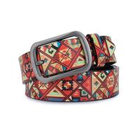 JIARY Personalisiertes Graffiti Hip-Hop Gürtel Herren Damen, Punk Rock Herren Gürtel, Western Ledergürtel Damen Taillengürtel Für Jeans Hosen Kleider,A,115CM/45.3''