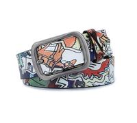 JIARY Personalisiertes Graffiti Hip-Hop Gürtel Herren Damen, Punk Rock Herren Gürtel, Western Ledergürtel Damen Taillengürtel Für Jeans Hosen Kleider,B,115CM/45.3''