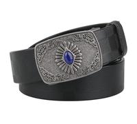 JIARY Western Cowboy Gürtel Herren, Vintage Country Gürtel, Gravierte Automatische Schnalle Ledergürtel, Herrengürtel,Taillegürtel Für Jeans Hosen Anzug Business, Rodeo,Black d,100CM/39.4''