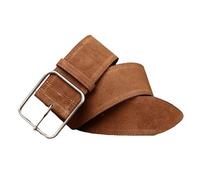 JIARY Wildleder Breiter Gürtel Damen, Mode Ledergürtel Damen Mit Goldene Schnalle, Grober Wildledergürtel,Retro Damengürtel Für Jeans Hosen Kleider Herbst-/Winterpullover,Braun,100CM/39.4''