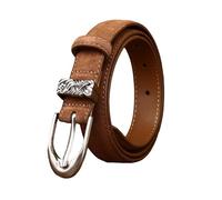 JIARY Wildleder Gürtel Damen, Echtledergürtel, Vintage Schnalle Taillengürtel Damen, Lässiger Damengürtel Für Jeans Hosen Kleider Herbst/Winter Pullover,Retro Ledergürtel,Braun,100CM/39.4''