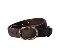 JIARY Wildleder Gürtel Damen Velours Ledergürtel 3Cm Breit, Velourleder Gürtel Mit Goldfarbene Schnalle Für Jeans/Kleid,Braun,100CM/39.4''