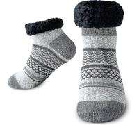 JiaWei Haussocken, flauschige Socken für Damen und Herren, warme Bettsocken, Weihnachtssocken, dicke
