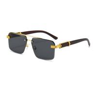 JIAXINGHAN 2024 Modische randlose Sonnenbrille für Herren, Vintage-Farbverlauf für Damen, luxuriöse rahmenlose Sonnenbrille, Brillen, UV400-Sonnenbrille, C4, BH10249