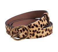 JIEDE Damengürtel, lässig, modisch, Leopardenmuster, braun, verstellbar, schwarz, schmale Gürtel für Jeans, Hosen, Kleider, Leopardenmuster, Breite: 28 mm, 39-43W XL