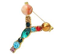 jieGorge Ananas-Brosche Schön und Nizza Brief Brosche Brosche Brief Farbige Türkis Brosche Farbe Türkis Brosche Brosche Ananas-Brosche (Y, One Size)