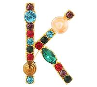 jieGorge Ananas-Brosche Schön und Nizza Brief Brosche Brosche Brief Farbige Türkis Brosche Farbe Türkis Brosche Brosche Ananas-Brosche (K, One Size)