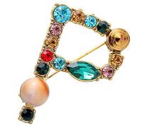 jieGorge Ananas-Brosche Schön und Nizza Brief Brosche Brosche Brief Farbige Türkis Brosche Farbe Türkis Brosche Brosche Ananas-Brosche (P, One Size)