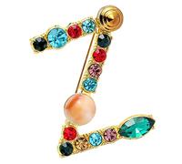 jieGorge Ananas-Brosche Schön und Nizza Brief Brosche Brosche Brief Farbige Türkis Brosche Farbe Türkis Brosche Brosche Ananas-Brosche (W, One Size)