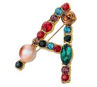 jieGorge Ananas-Brosche Schön und Nizza Brief Brosche Brosche Brief Farbige Türkis Brosche Farbe Türkis Brosche Brosche Ananas-Brosche (A, One Size)