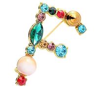 jieGorge Ananas-Brosche Schön und Nizza Brief Brosche Brosche Brief Farbige Türkis Brosche Farbe Türkis Brosche Brosche Ananas-Brosche (F, One Size)