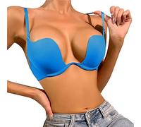 jieGorge BH VerläNgerung 2 Haken Custom Plus Size Push Up Hide Back Side Fat Sculpting Uplift Nahtloser Frauen Body Shaping BH Body Shapewear mit BH Leggings Damen Mit Spitze (Blue, 80B)