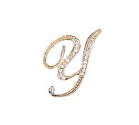 jieGorge Brosche für Frauen Temperamentvolle Art und Weise edle 26 Initiale Strass Brosche für Frauen A z 26 Alphabet Initiale brooche für Junge Mädchen Brosche für Frauen (Y, One Size)