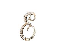jieGorge Brosche für Frauen Temperamentvolle Art und Weise edle 26 Initiale Strass Brosche für Frauen A z 26 Alphabet Initiale brooche für Junge Mädchen Brosche für Frauen (E, One Size)